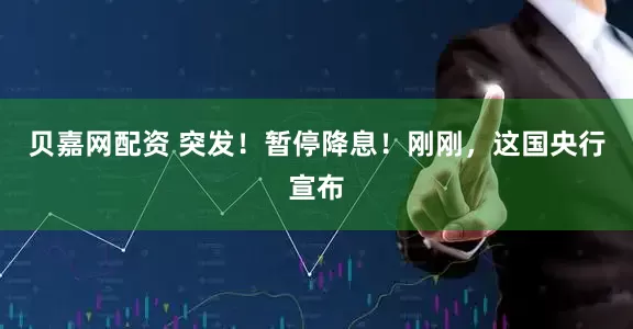贝嘉网配资 突发！暂停降息！刚刚，这国央行宣布